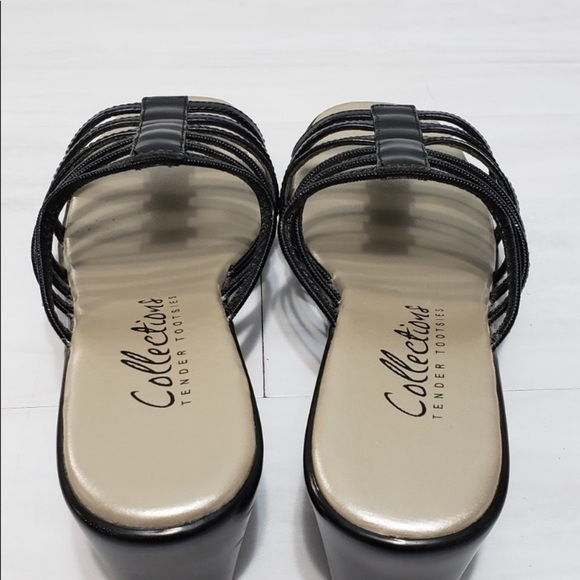 LEATHER Wedge Sandals - Picture 4 of 8